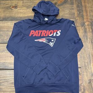MENS NIKE‎ THERMA-FIT NEW ENGLAND PATRIOTS HOODIE SIZE M MEDIUM NFL
